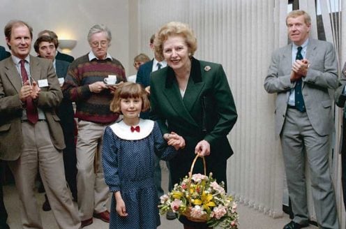 Caroline Winter (GW daughter) and Margaret Thatcher