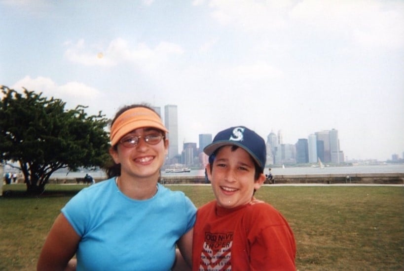 Adie and Noam visiting Ellis Island