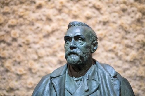 A bust of Alfred Nobel