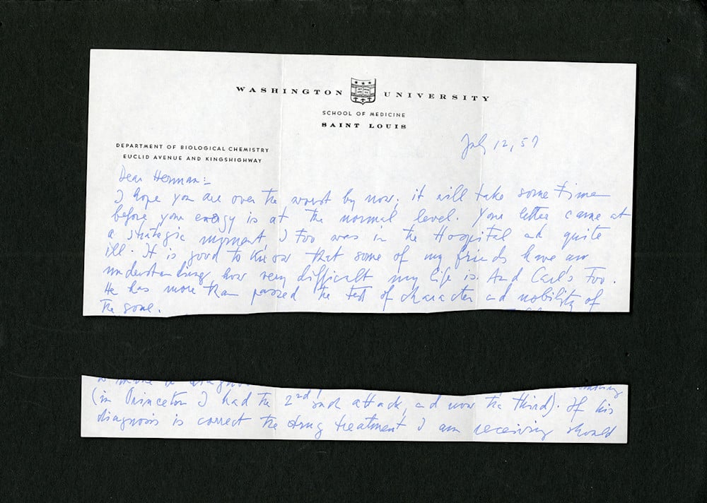 Page one of a letter